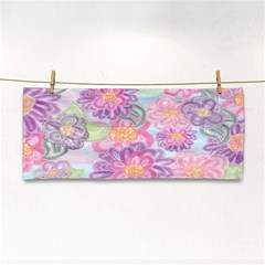 Spring Watercolor Flowers Hand Towel by NaturesSol