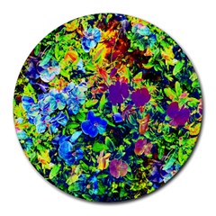 The Neon Garden 8  Mouse Pad (round)