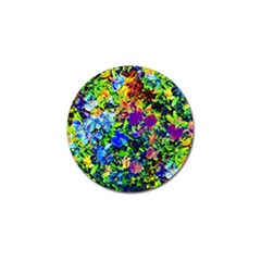 The Neon Garden Golf Ball Marker by rokinronda