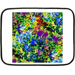 The Neon Garden Mini Fleece Blanket (two Sided) by rokinronda