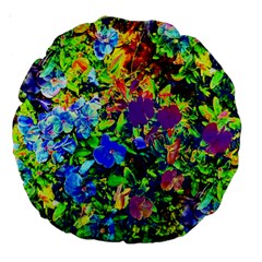 The Neon Garden 18  Premium Round Cushion 