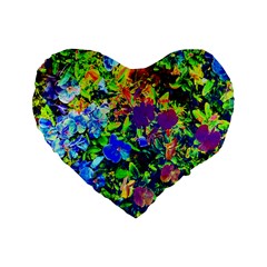 The Neon Garden 16  Premium Heart Shape Cushion  by rokinronda