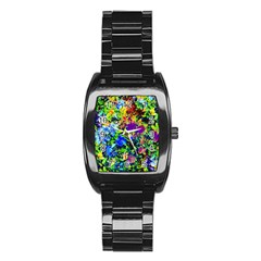 The Neon Garden Stainless Steel Barrel Watch