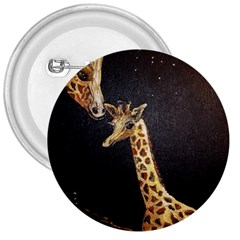 Baby Giraffe And Mom Under The Moon 3  Button by rokinronda