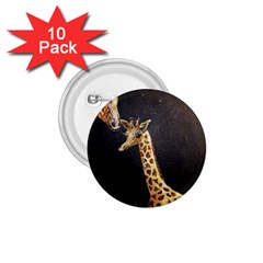 Baby Giraffe And Mom Under The Moon 1 75  Button (10 Pack) by rokinronda