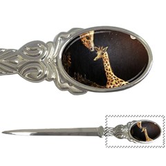 Baby Giraffe And Mom Under The Moon Letter Opener