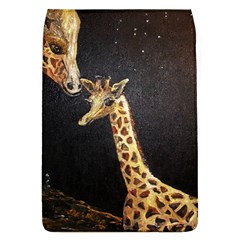 Baby Giraffe And Mom Under The Moon Removable Flap Cover (large) by rokinronda