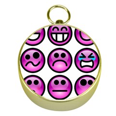 Chronic Pain Emoticons Gold Compass by FunWithFibro