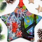 Prague Graffiti Star Ornament Front