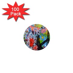 Prague Graffiti 1  Mini Button Magnet (100 Pack)