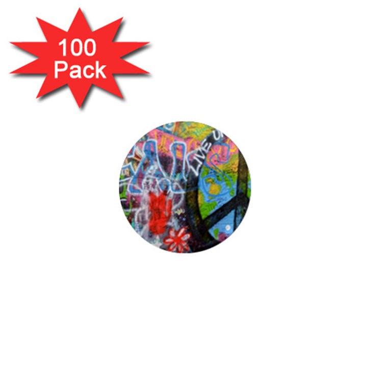 Prague Graffiti 1  Mini Button Magnet (100 pack)