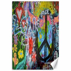 Prague Graffiti Canvas 12  X 18  (unframed)