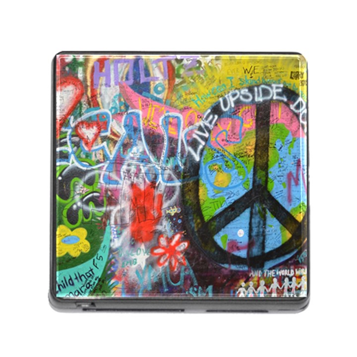 Prague Graffiti Memory Card Reader with Storage (Square)