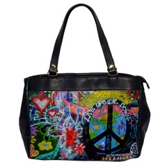 Prague Graffiti Oversize Office Handbag (one Side) by StuffOrSomething