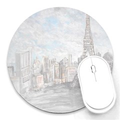 Eiffel Tower Paris 8  Mouse Pad (round)