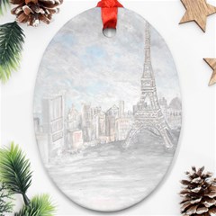 Eiffel Tower Paris Oval Ornament