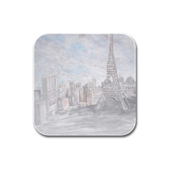 Eiffel Tower Paris Drink Coasters 4 Pack (square) by rokinronda