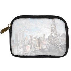 Eiffel Tower Paris Digital Camera Leather Case by rokinronda