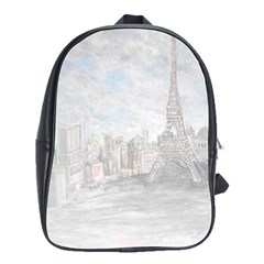 Eiffel Tower Paris School Bag (large) by rokinronda