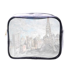 Eiffel Tower Paris Mini Travel Toiletry Bag (one Side) by rokinronda