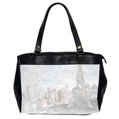 Eiffel Tower Paris Oversize Office Handbag (two Sides)