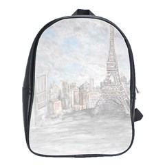 Eiffel Tower Paris School Bag (xl)