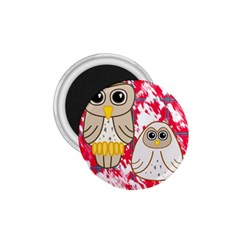 Two Owls 1 75  Button Magnet