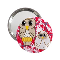 Two Owls Handbag Mirror (2 25 ) by uniquedesignsbycassie