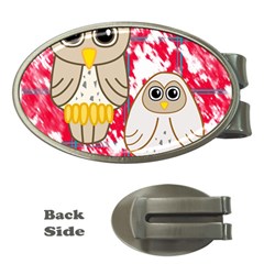 Two Owls Money Clip (oval)