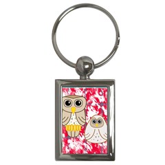 Two Owls Key Chain (rectangle)