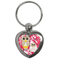 Two Owls Key Chain (heart)