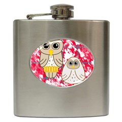 Two Owls Hip Flask