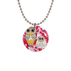 Two Owls Button Necklace by uniquedesignsbycassie