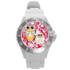 Two Owls Plastic Sport Watch (large) by uniquedesignsbycassie