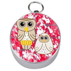 Two Owls Silver Compass