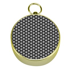 Groovy Circles Gold Compass by StuffOrSomething