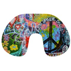 Prague Graffiti Travel Neck Pillow