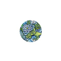 Peaceful Flower Garden 1  Mini Button by Zandiepants