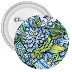 Peaceful Flower Garden 3  Button by Zandiepants