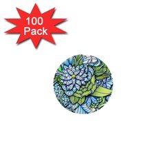 Peaceful Flower Garden 1  Mini Button (100 Pack) by Zandiepants