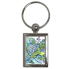 Peaceful Flower Garden Key Chain (rectangle) by Zandiepants