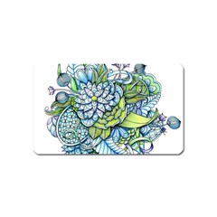 Peaceful Flower Garden Magnet (name Card) by Zandiepants