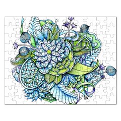 Peaceful Flower Garden Jigsaw Puzzle (rectangle) by Zandiepants