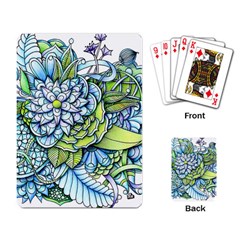 Peaceful Flower Garden Playing Cards Single Design by Zandiepants