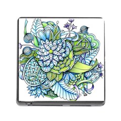 Peaceful Flower Garden Memory Card Reader With Storage (square) by Zandiepants