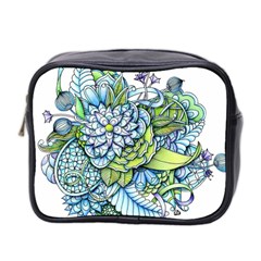 Peaceful Flower Garden Mini Travel Toiletry Bag (two Sides) by Zandiepants