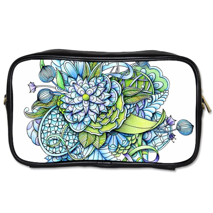 Peaceful Flower Garden Travel Toiletry Bag (One Side)