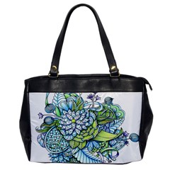 Peaceful Flower Garden Oversize Office Handbag (one Side) by Zandiepants