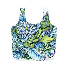 Peaceful Flower Garden Reusable Bag (m) by Zandiepants