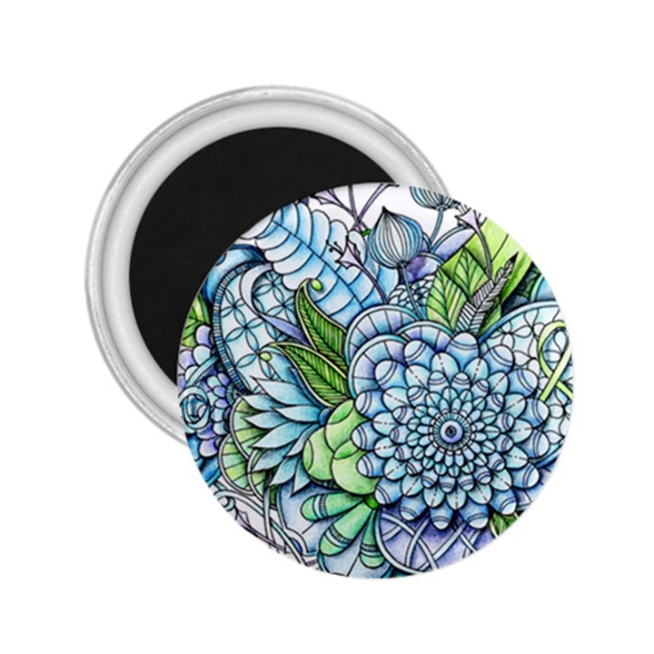 Peaceful Flower Garden 2 2.25  Button Magnet